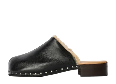 Our Legacy Naoto Clog "Heated Deep Black Leather"