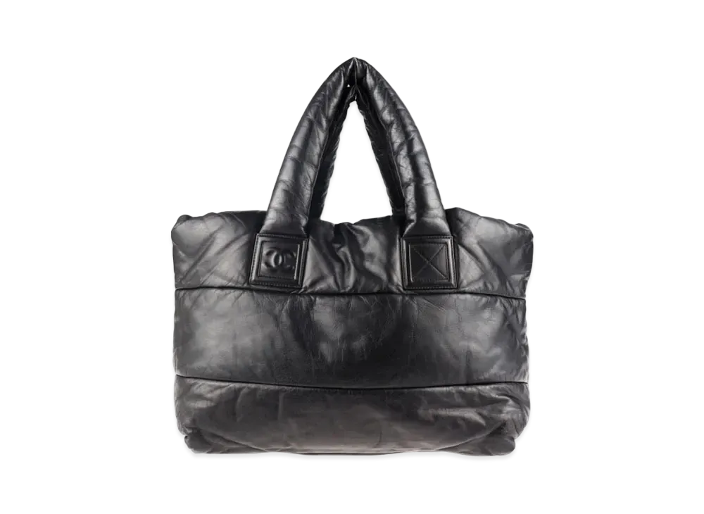 CHANEL COCO Cocoon Lambskin Tote Bag "Black"