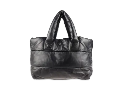 CHANEL COCO Cocoon Lambskin Tote Bag "Black"