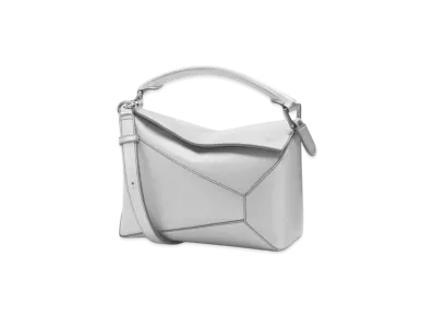 LOEWE Puzzle Edge Bag Small "Silver"