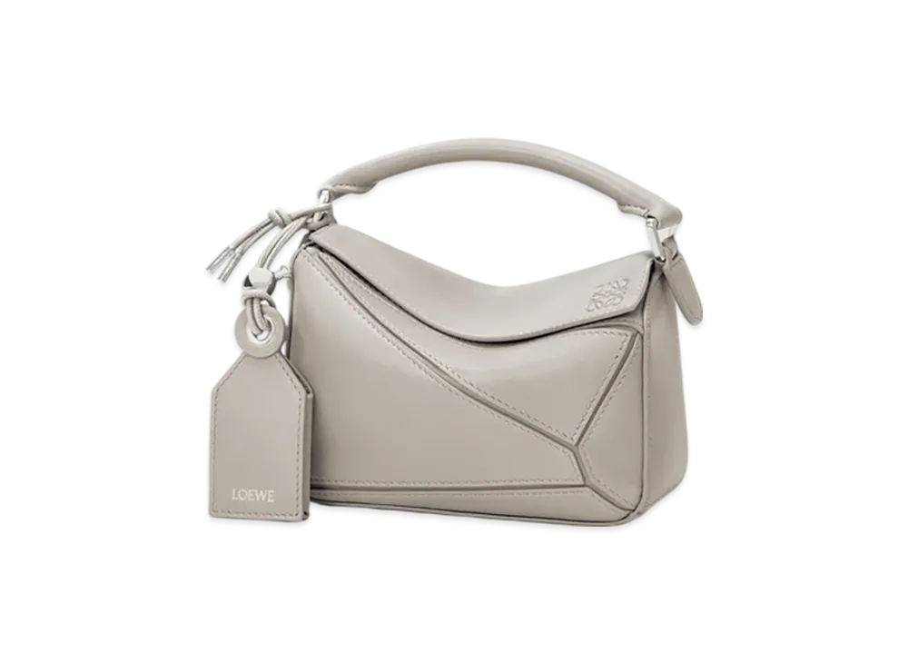 LOEWE Featherlight Puzzle Bag Mini "Shell Grey"