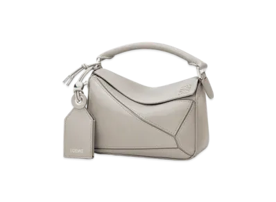 LOEWE Featherlight Puzzle Bag Mini "Shell Grey"