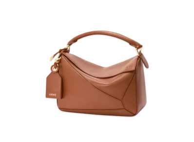 LOEWE Small Featherlight Puzzle Bag in Nappa Lambskin "Pecan"