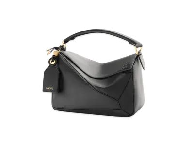 LOEWE Small Featherlight Puzzle Bag in Nappa Lambskin "Black"