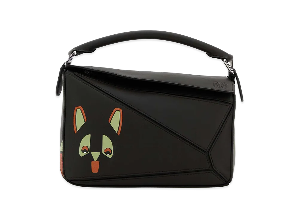 LOEWE Women's Leather Small Puzzle Handbag "Dark Brown"