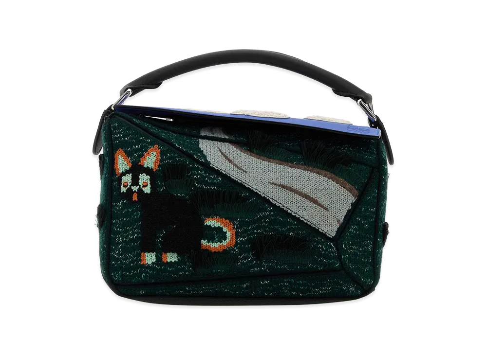 LOEWE Women's Embroidered Fabric Small Puzzle Handbag "Printed"