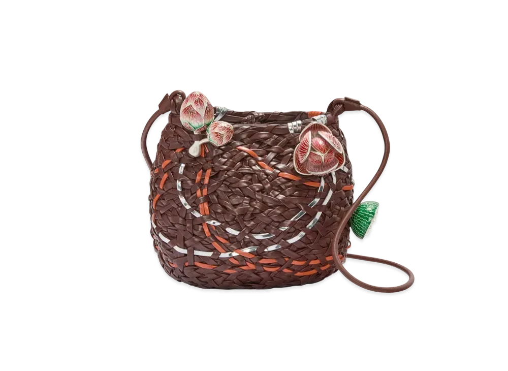 LOEWE Nest Basket Bag in Calfskin "Havana/Maple Orange"