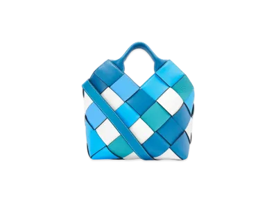 LOEWE Woven Basket Bag Small "Blue/Blue"