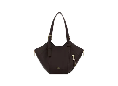 LOEWE Women's Leather Hammock Flip Handbag "Chocolate"