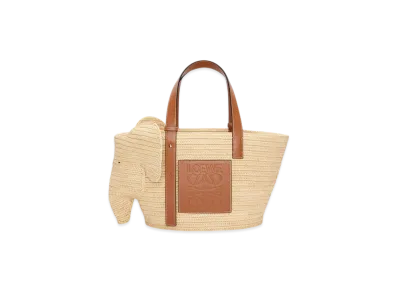LOEWE Elephant Basket Bag "Natural/Tan"