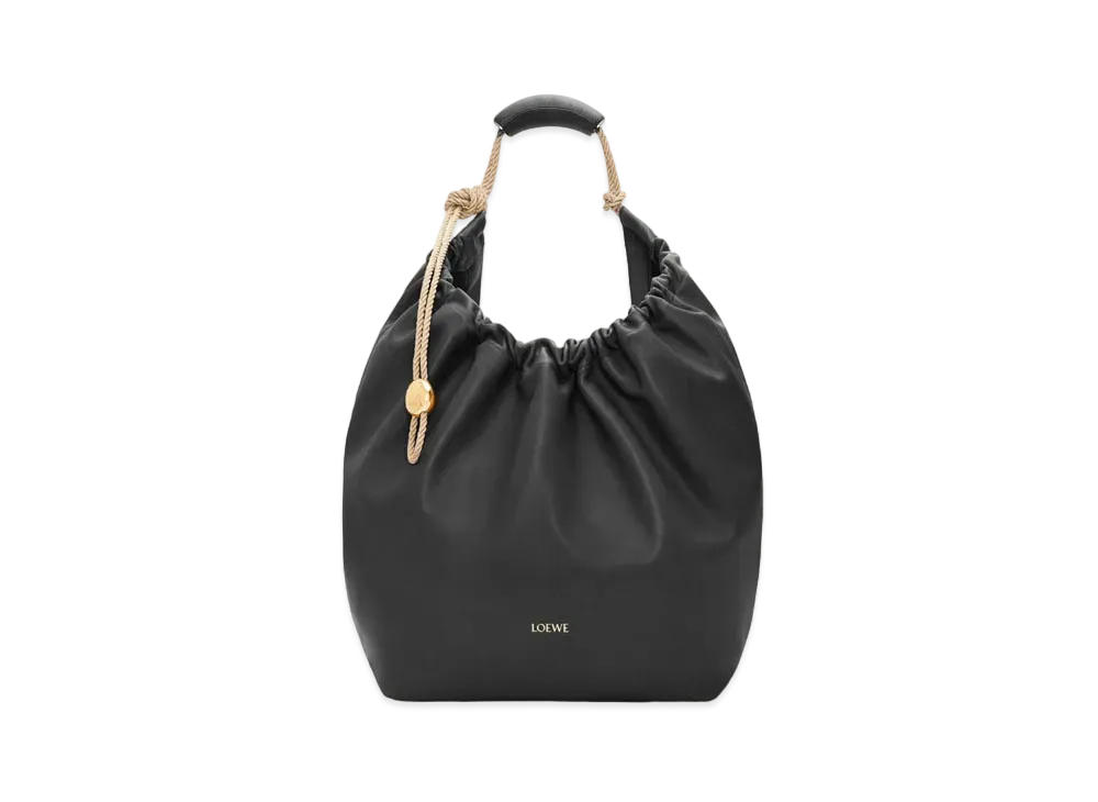 LOEWE XL Squeeze Bag in Natural Calfskin "Black"