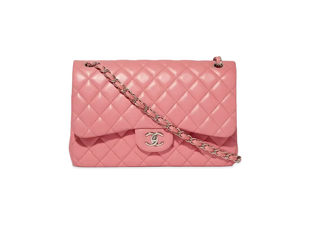 CHANEL Deca Matelasse Classic Double Flap Lambskin "Pink/Silver"