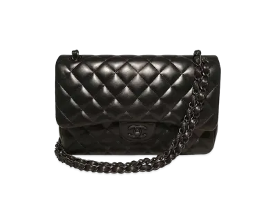 CHANEL Deca Matelasse Classic Double Flap So Black Lambskin "Black/Black"