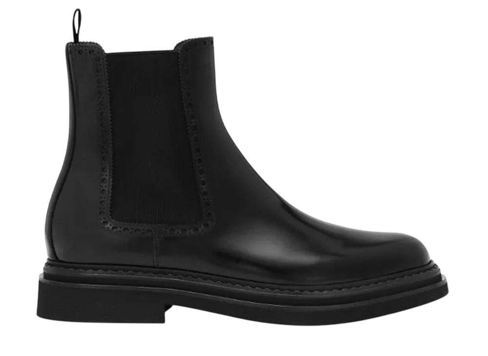 DOLCE&GABBANA Brushed Calfskin Ankle Boots "Black"