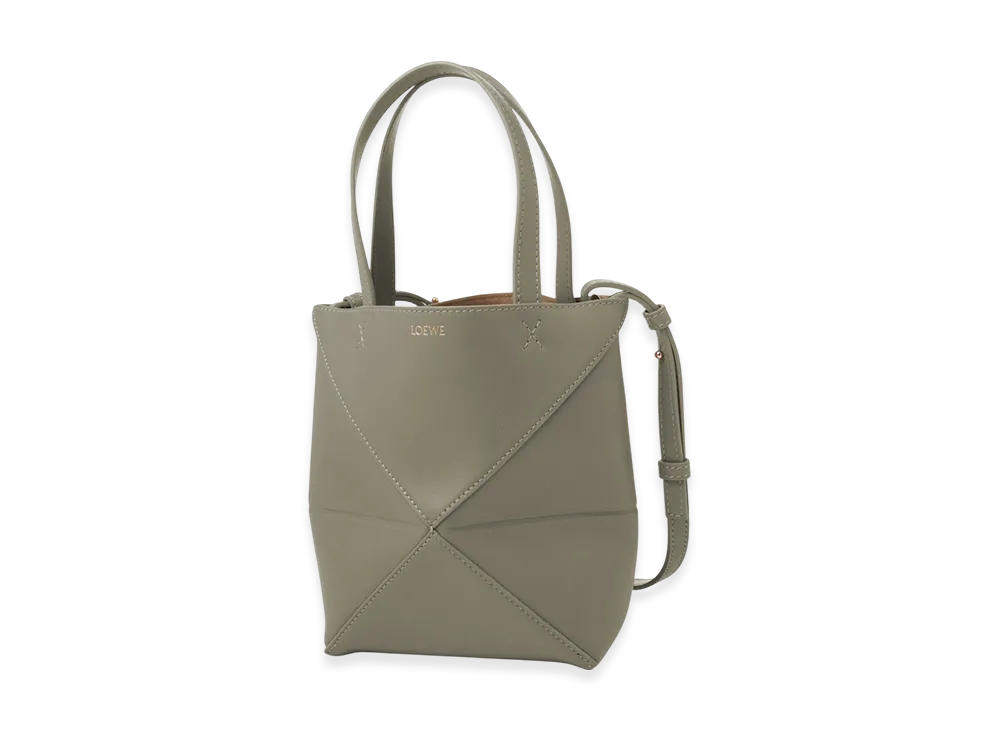 LOEWE Puzzle Tote Mini "Eucalyptus Green"