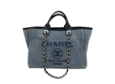 CHANEL Medium Deauville Tote Denim "Blue/Sequins/Silver"