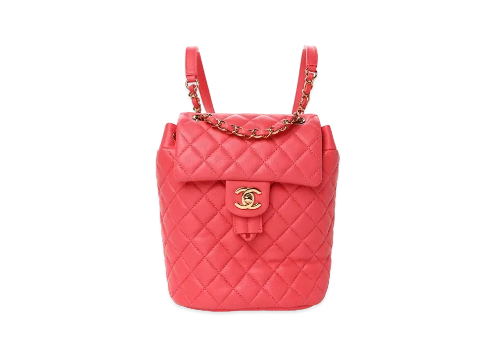 CHANEL Matelasse Chain Backpack Lambskin "Pink/Gold"