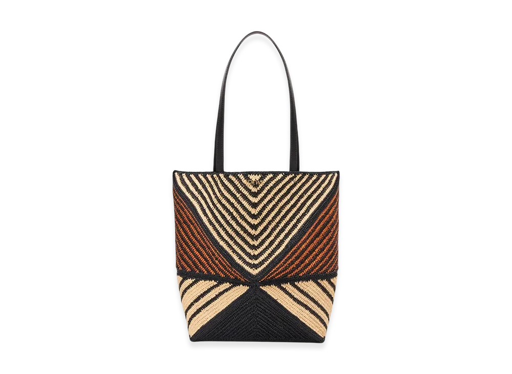 LOEWE Puzzle Fold Tote (Raffia) "Natural/Honey Gold"