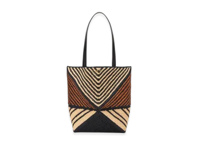 LOEWE Puzzle Fold Tote (Raffia) "Natural/Honey Gold"