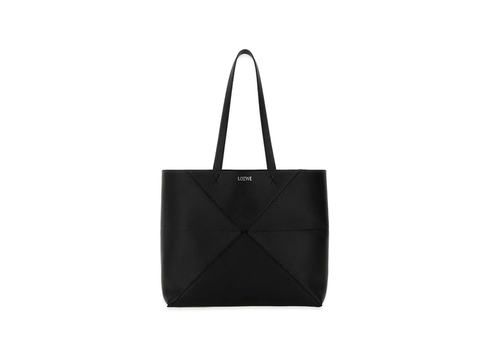 LOEWE Women's Leather Medium Puzzle Fold Shopping Bag "Black"