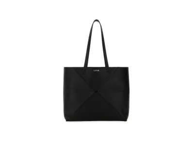 LOEWE Women's Leather Medium Puzzle Fold Shopping Bag "Black"