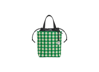 LOEWE Mini Tote Bag "Tropical Green/White"