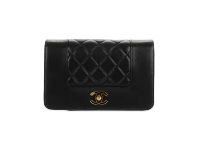 CHANEL Matelasse Mademoiselle Flap Chain Wallet Lambskin "Black/Gold"