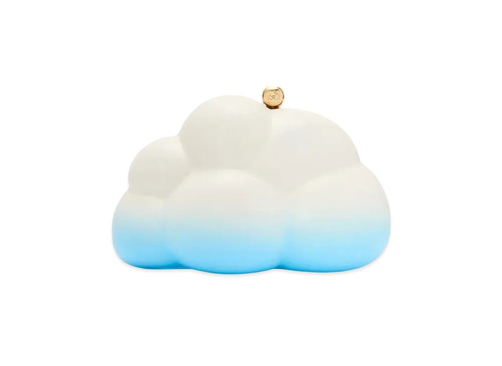 LOEWE Cloud Clutch in Nappa Lambskin "Soft White/Sky Blue"