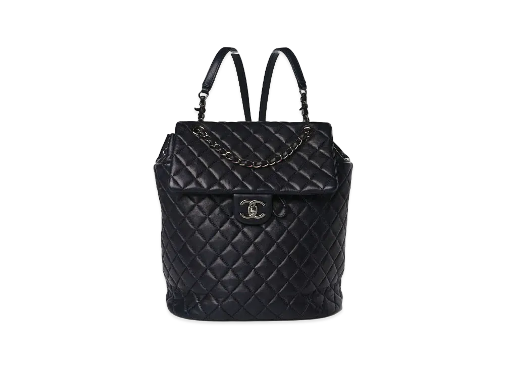 CHANEL Matelasse Chain Backpack Lambskin "Navy/Silver"