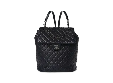 CHANEL Matelasse Chain Backpack Lambskin "Navy/Silver"