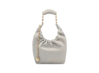 LOEWE Small Squeeze Bag in Mellow Nappa Lambskin "Shell Grey"