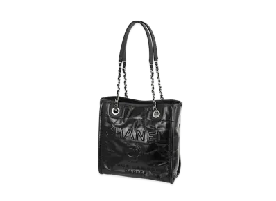 CHANEL Mini Deauville Tote Calfskin "Black/Silver"