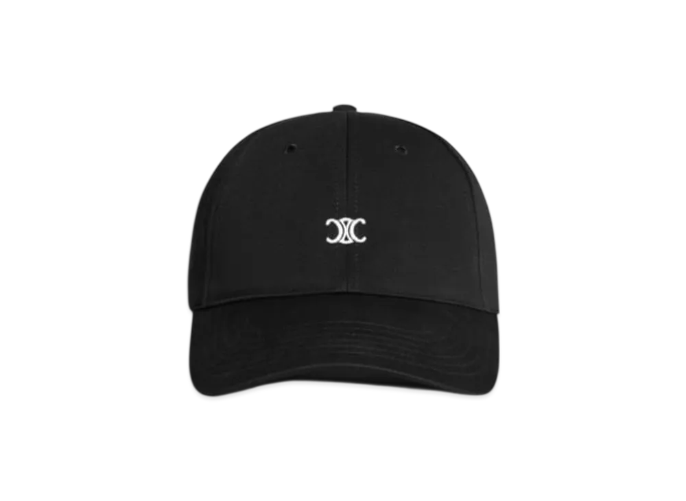CELINE Triomphe Baseball Cap In Cotton "Black"