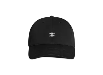 CELINE Triomphe Baseball Cap In Cotton "Black"