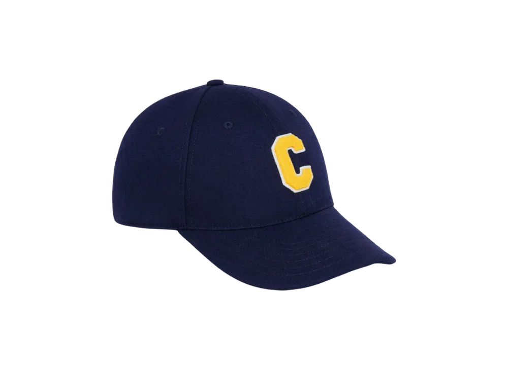 CELINE Initial Baseball C in Flannel "Royal Blue/Yellow"