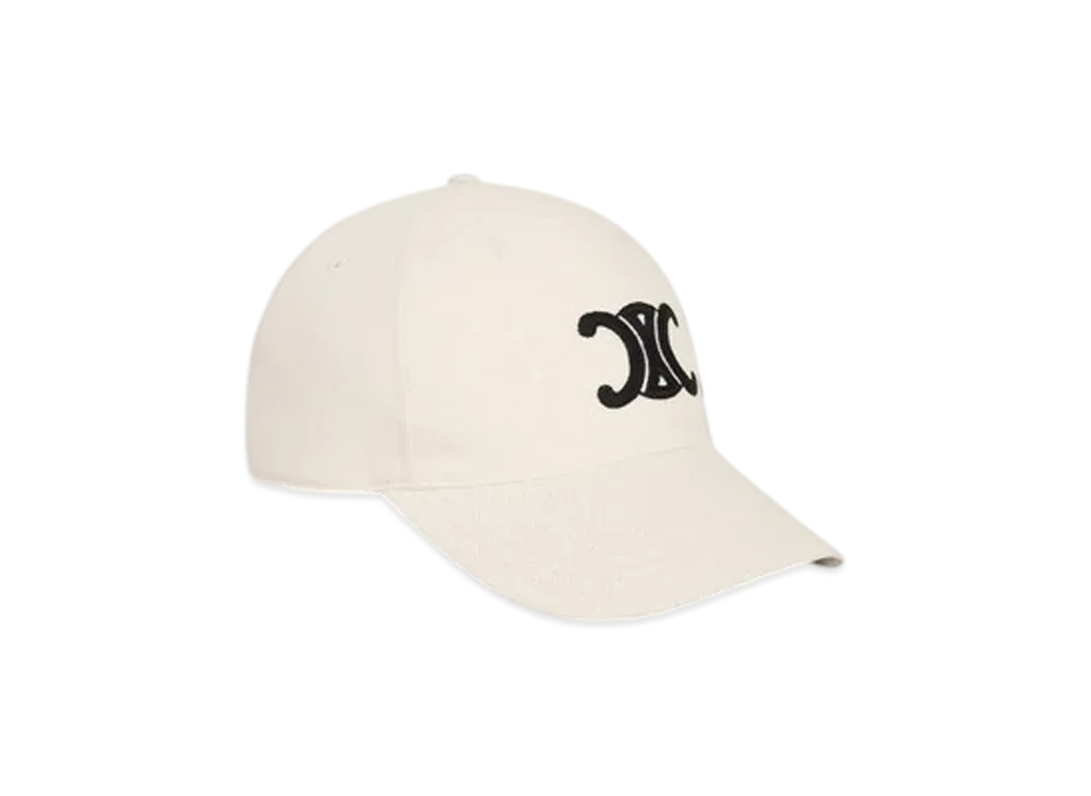 CELINE Triomphe Baseball Cap in Wool "Off White"