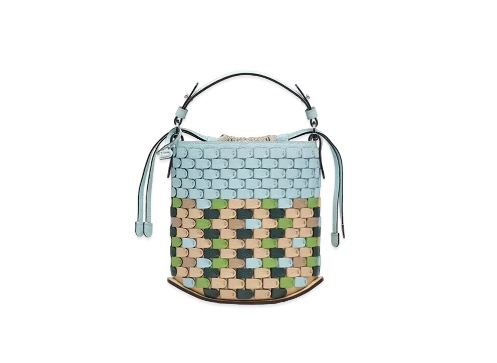 デルヴォー x カスパー・ボスマンス ピン ミニ バケット アーセナル モザイク "セラドン/マルチカラー" AA0588BUG0BBQPA