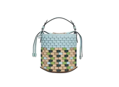 DELVAUX x Kasper Bosmans Pin Mini Bucket Arsenal Mosaic "Celadon/Multicolour"