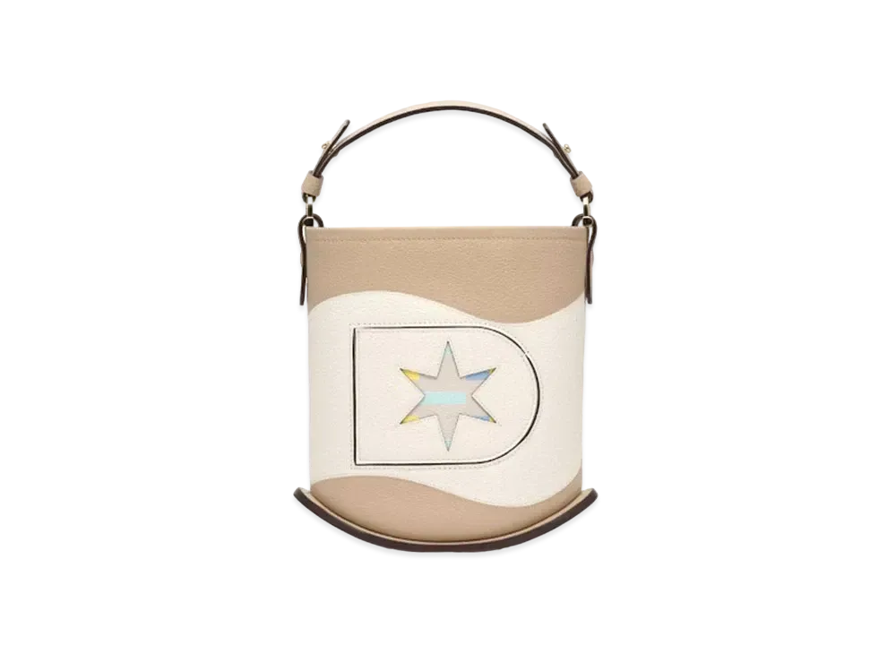 デルヴォー x カスパー・ボスマンス ピン ミニ バケット オリフラム "シロッコ/アイボリー" AA0607BUN0BBRDO