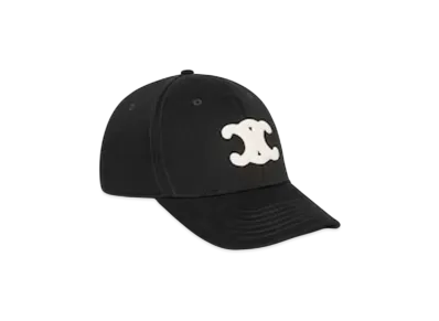 CELINE Triomphe Baseball Cap in Cotton "Black"