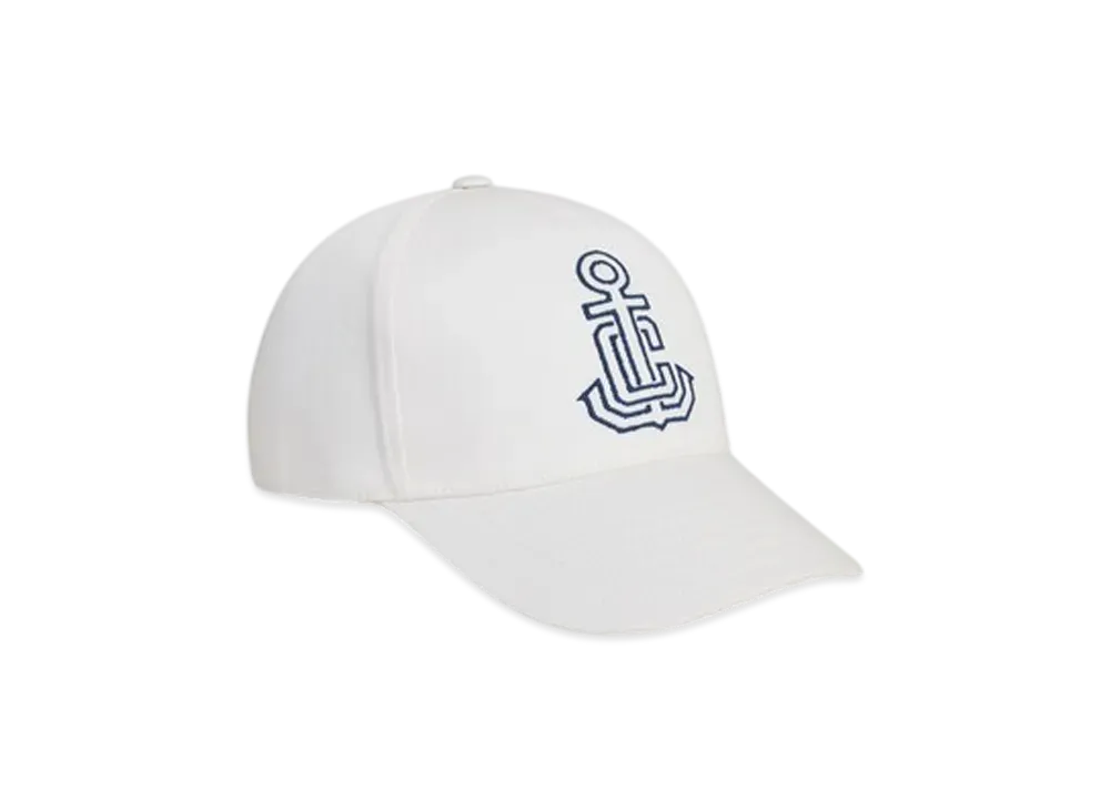 CELINE Anchor Baseball Cap in Washed Cotton "Off White"
