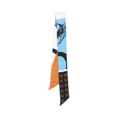 CELINE Women's Scarfs Ecru "Multicolor"