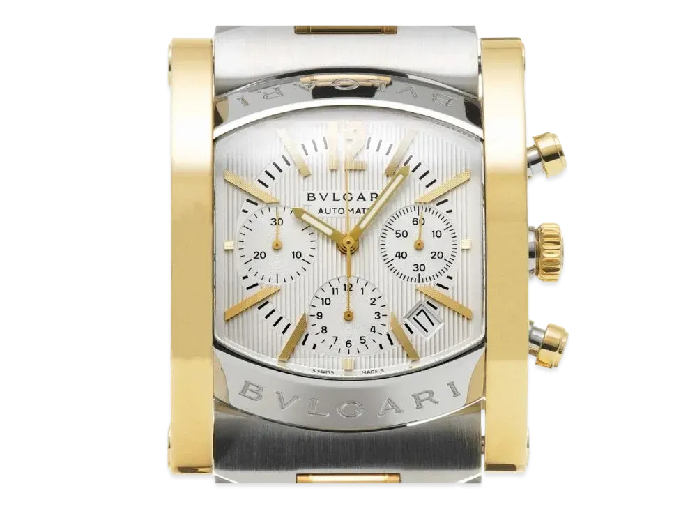 BVLGARI Ashoma Chronograph "Silver/Stainless Steel/Yellow Gold"