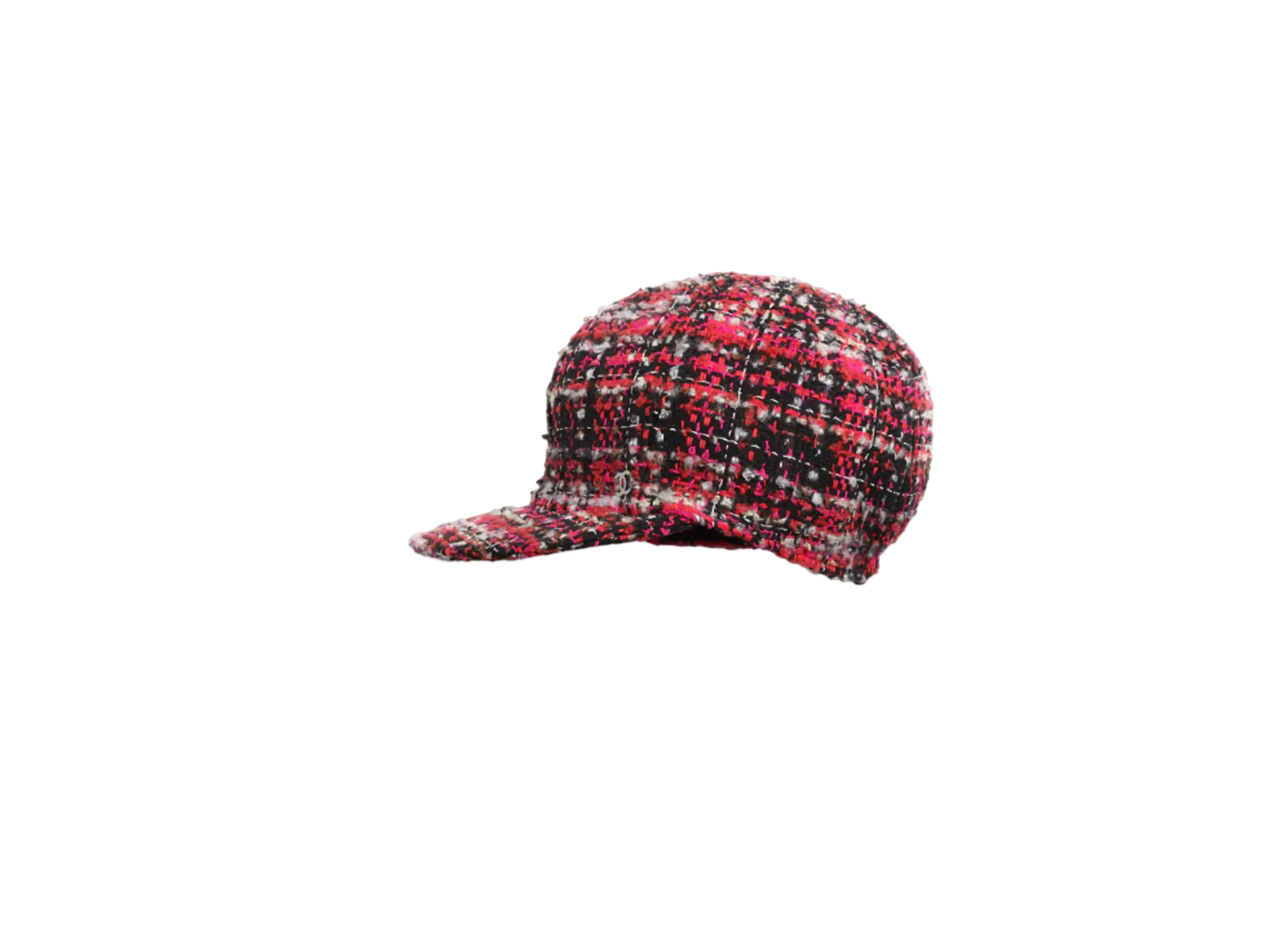 CHANEL Cap Cotton Tweed "Black/Pink/Red/White"