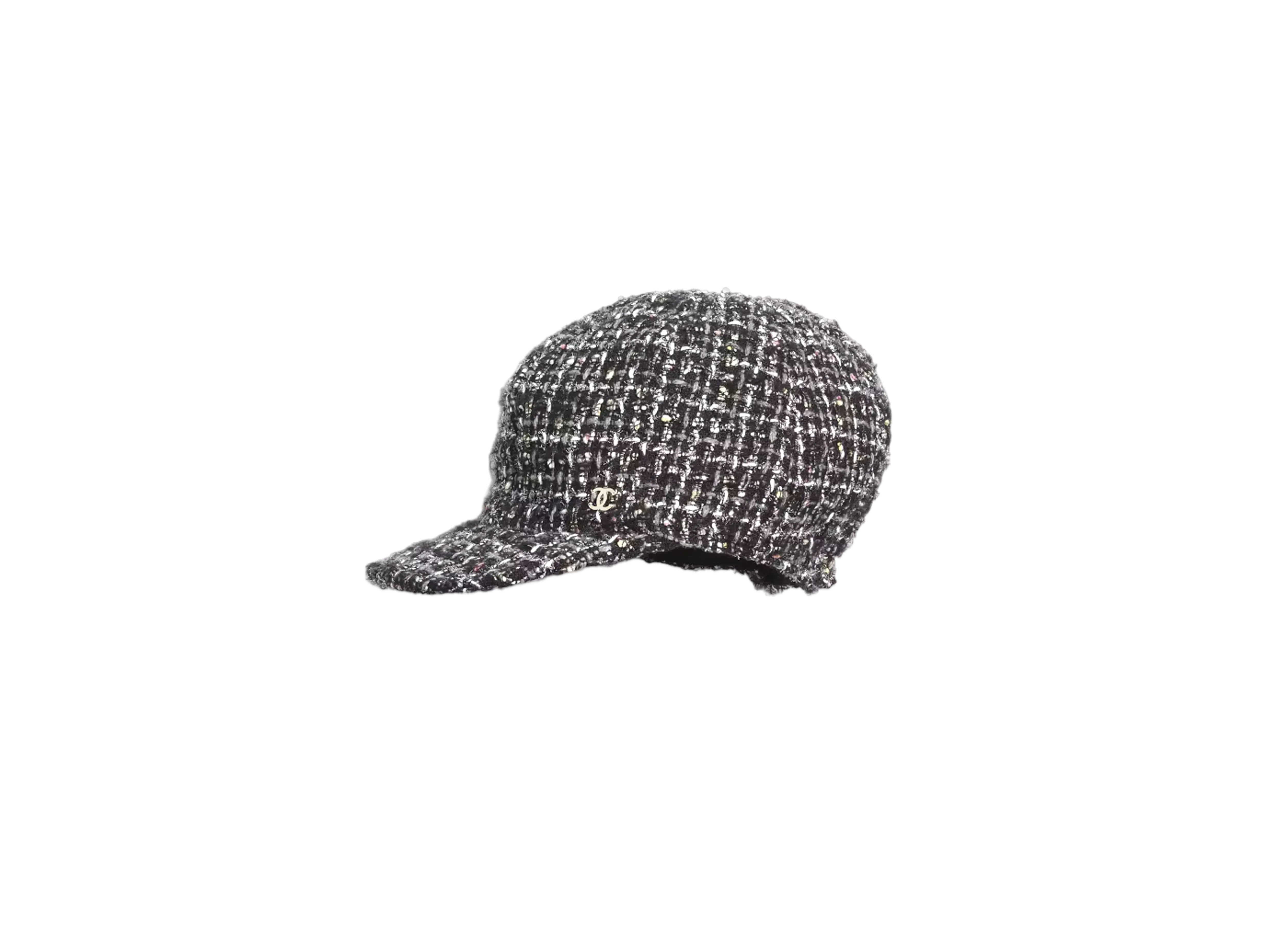 CHANEL Cap Wool & Cotton Tweed "Black/White/Gray"