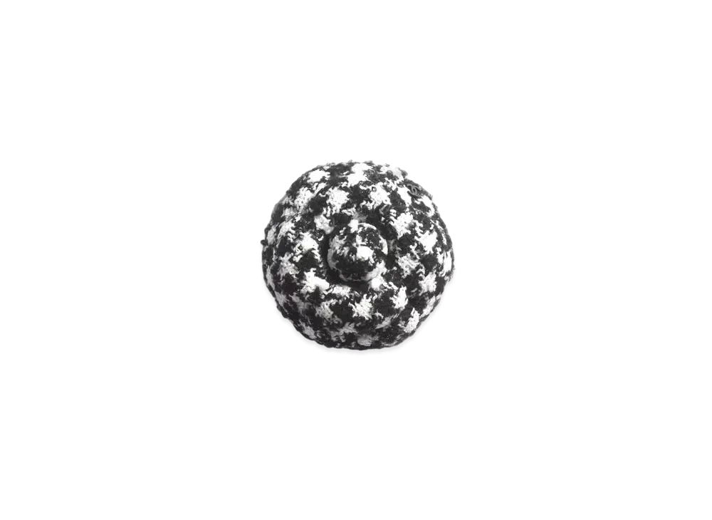 CHANEL Camellia Cotton Tweed "White/Black"