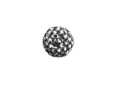 CHANEL Camellia Cotton Tweed "White/Black"
