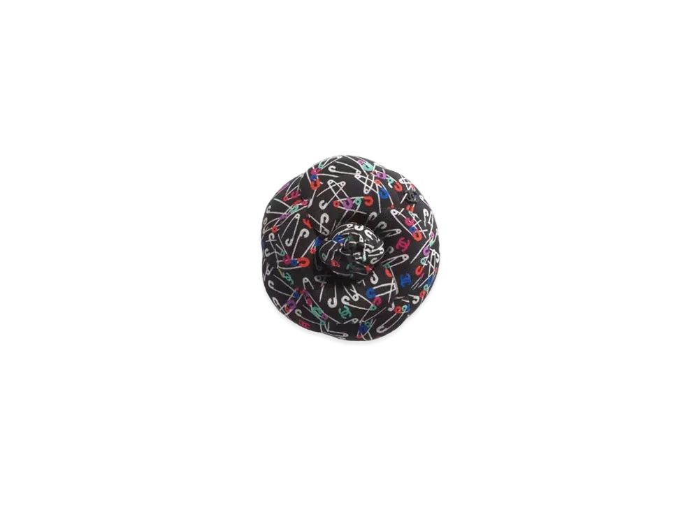 CHANEL Camellia Silk Twill "Black/Multicolor"