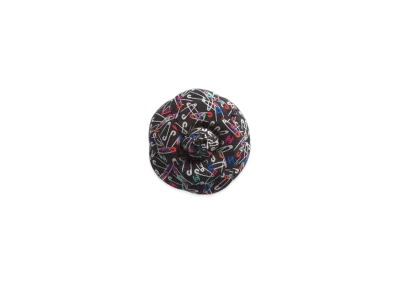 CHANEL Camellia Silk Twill "Black/Multicolor"