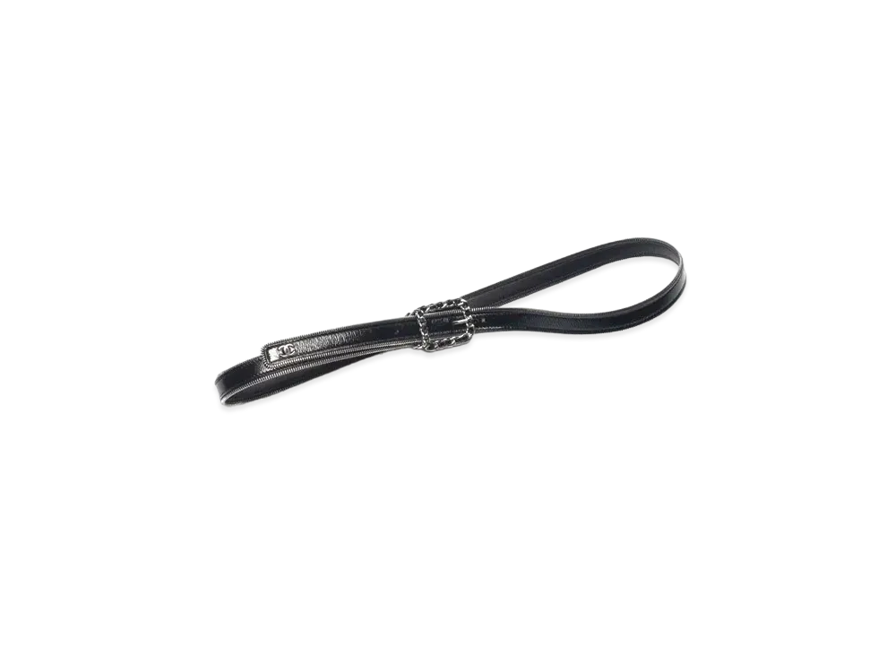 CHANEL Belt Lambskin & Metal "Black/Silver"